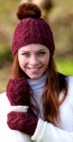 Knitting Pattern - Wendy 5913 - Cairn Aran - Hat, Mitts, Two Tone Hat & Cowl